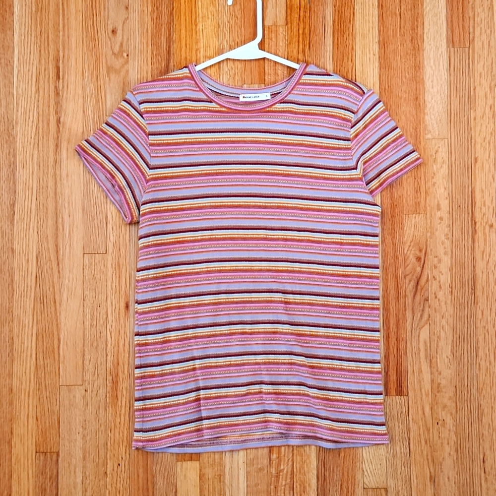 Marine Layer Easy Crew Tee - Small / Multi Stripe t shirt